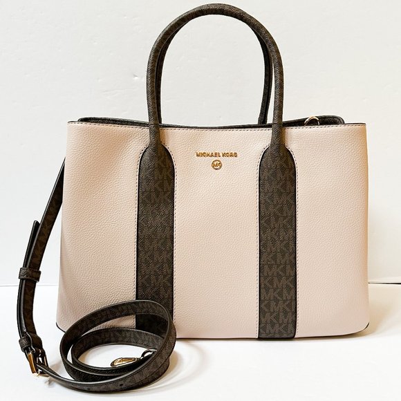 austin large pebbled leather satchel michael kors